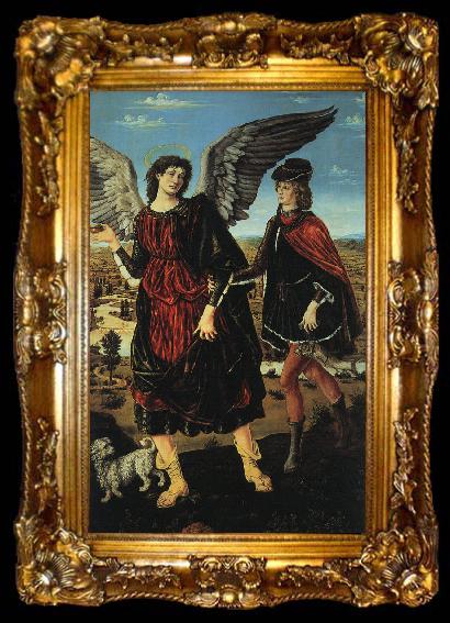 framed  Antonio Pollaiuolo Tobias and the Angel, ta009-2
